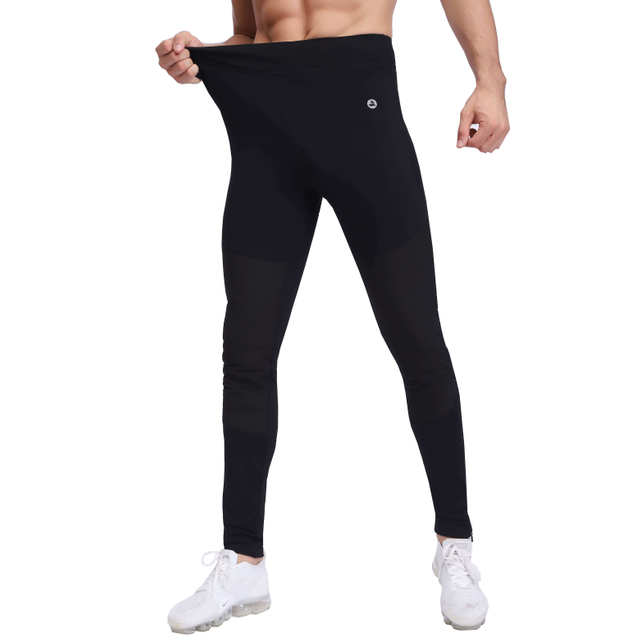 Herren hohe Taille Wärme Unterwäsche Knie angepackt, enge Leggings mit Schrittzwickel