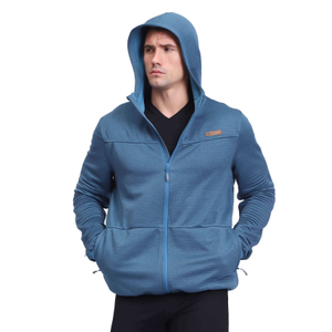 Herren-Hoodie-Jacken mit tonalen Streifen und durchgehendem Reißverschluss