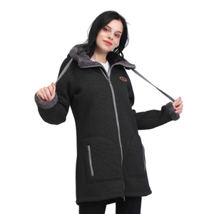 Frauen Sherpa Fleece Binded Winter Parka Manteljacke