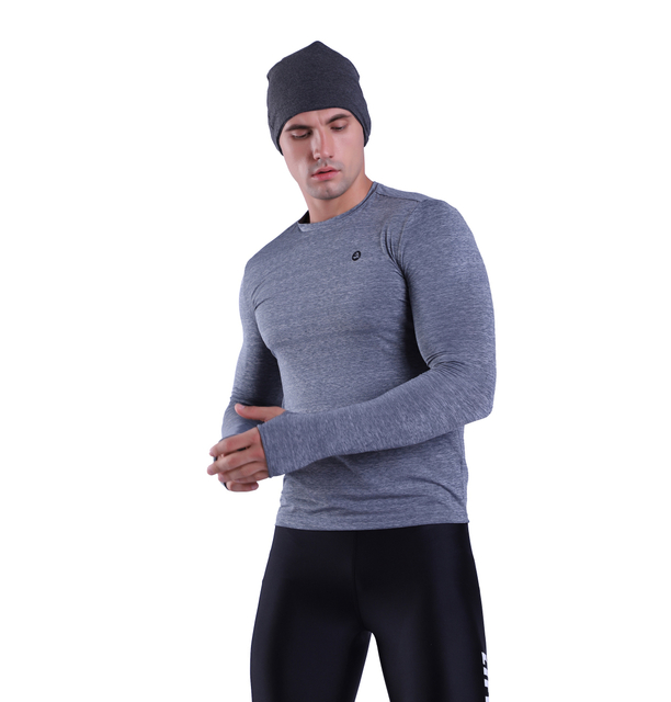 Langärmliges, atmungsaktives Kompressions-Lauf-T-Shirt für Herren