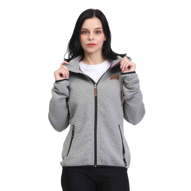 Wander-Sweatshirt mit Steppmuster und Reißverschluss für Damen
