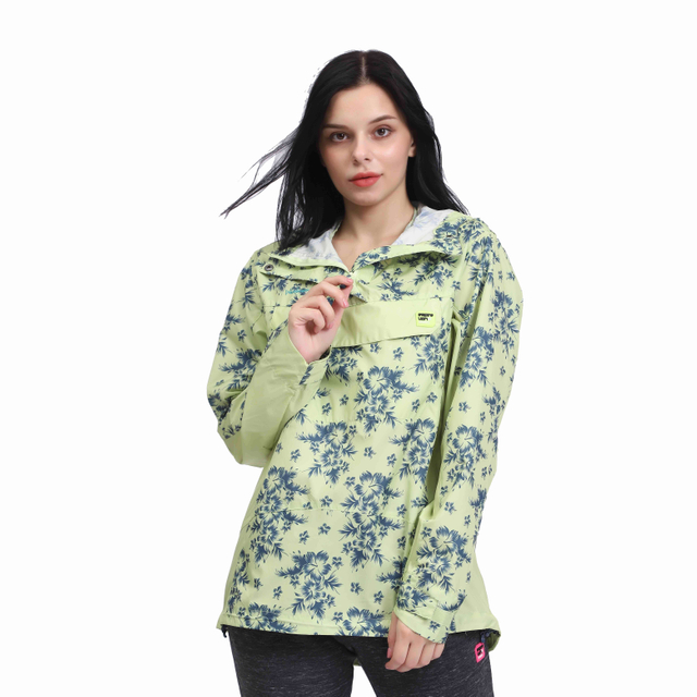 Wasserdichte Windjäger -Pullover -Druckhudies der Frauen, die wässrige Windbrüche