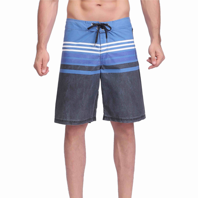 Herren Stripes Pigmentabdruck Schwimmwaterfeste Brettshorts
